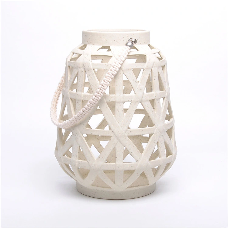 Holiday Used Tabletop Home Decor Ceramic Candle Stand Holders Candle Holder Lantern