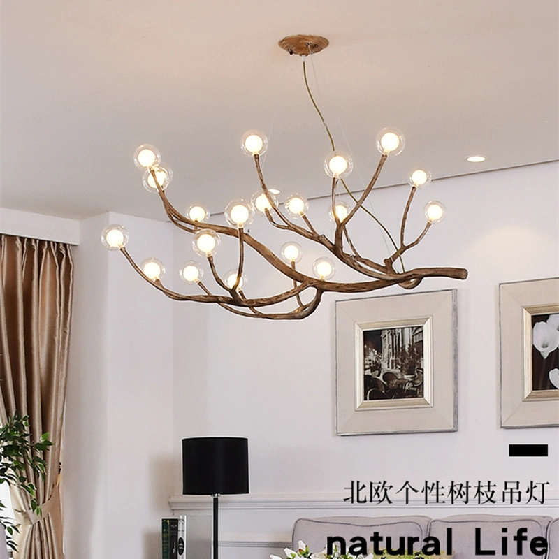 Wooden Tree Branch Decorative Lustre Pendant Home Chandelier Lighting (WH-CI-107)