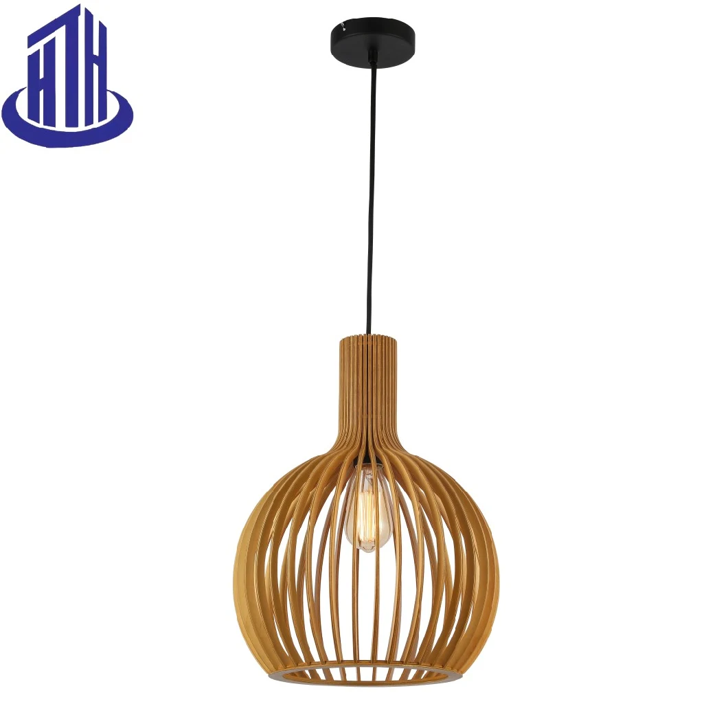 Environmental Wood Rattan Birdcage Vintage E27 Fixture Pendant Ceiling Light (667)