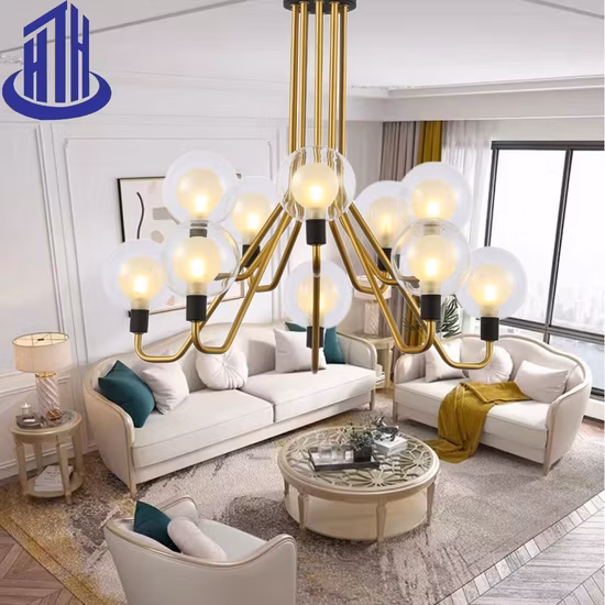 G9 Lighting Éclairage suspendu de lustre décoratif de plafond intérieur en cuivre de verre (6008)